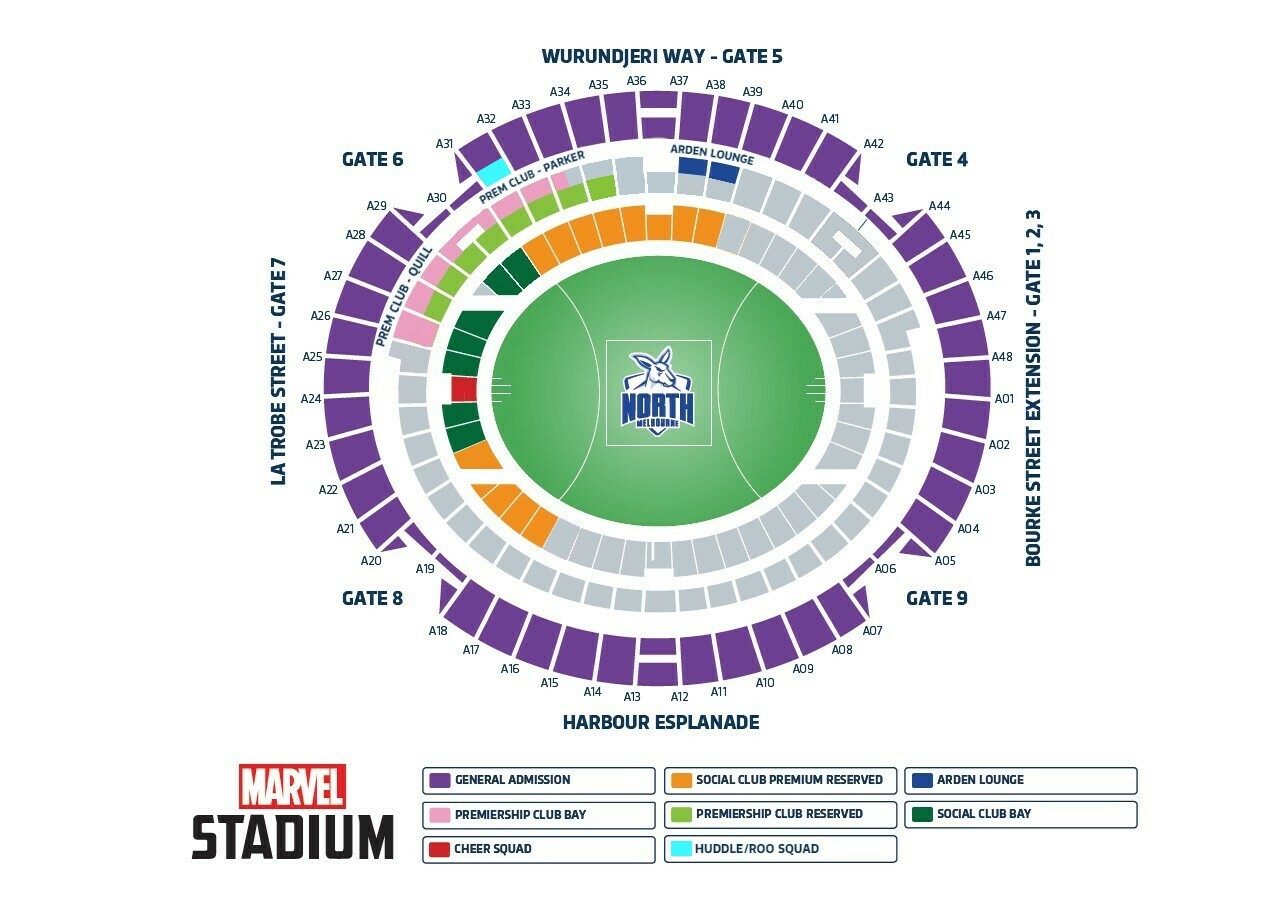 2025 Marvel seating map